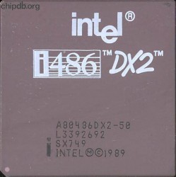 Intel A80486DX2-50 SX749 diff logo INTEL top (R)