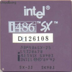 Intel A80486SX-33 SK903 remarked SX-25