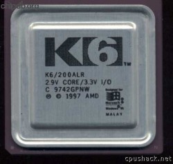 AMD K6/200ALR rev C Big K6 logo