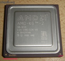 AMD AMD-K6-2 38L3054 337 MHz IBM FRU number gold corner