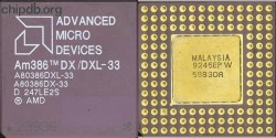 AMD A80386DX/DXL-33 Rev D white print