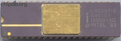 Intel C80287-3 Yellow circle  Pin 1