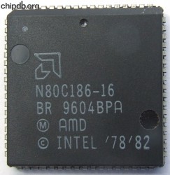 AMD N80C186-16 white print small logo