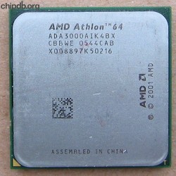 AMD Athlon 64 3000+ ADA3000AIK4BX CBBWE