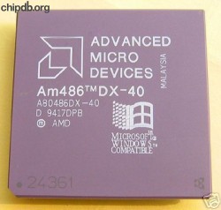 AMD A80486DX-40 rev D diff print MALAYSIA