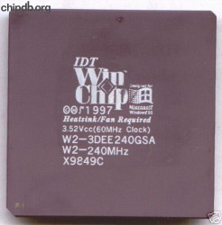 IDT Winchip2 W2-3DEE240GSA diff logo