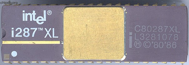 Intel C80287XL Square to mark Pin 1.