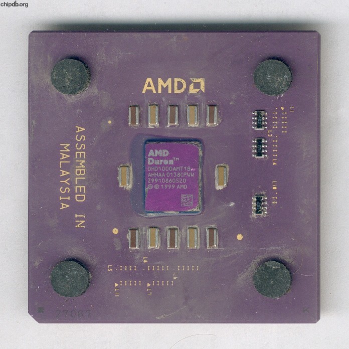 AMD Duron DHD1000AMT1B AHHAA K in corner