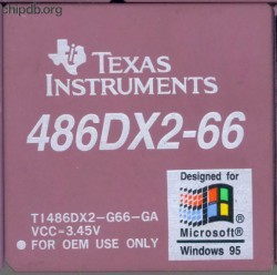 Texas Instruments TI486DX2-G66-GA diff win logo